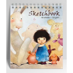 Скетчбук А6+ 40л 120г Музорики