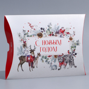 Коробка подарочная фигурная НГ Акварель 26х19х4см