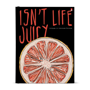 Тетрадь на кольцах А5 160л клетка JUICY LIFE Апельсин BrunoVisconti