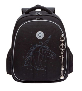 Рюкзак школьный (RAz-586-8/1 черный - серебро)