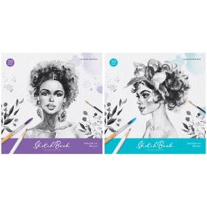 Скетчбук для акварели 20л 25х25см ArtSpace Portrait 180г/м2