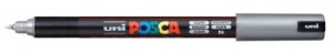 Маркер POSCA PC-1М, серебрянный 0,7 мм, пулевидный наконечник