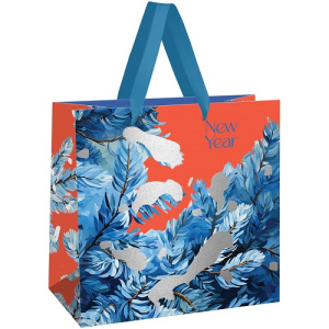 Пакет подарочный 20х20х10см MESHU Winter tree