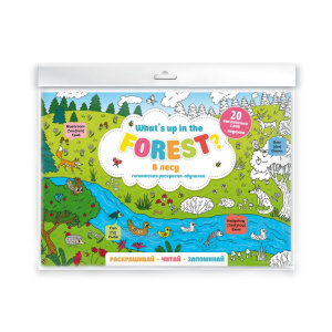 Раскраска-постер для детей What`s up in the forest. В лесу 205х285 мм