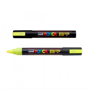 Маркер POSCA PC-5M флуоресцентно-жёлтый 1.8-2.5мм пулевидный наконечник