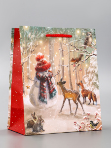 Пакет подарочный ламинированный 18×10×22,3см Встреча друзей