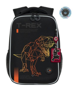 Рюкзак школьный (RAw-595-1/1 чёрный - оранжевый)