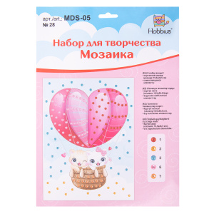 Мозаика № 28 Котята на воздушном шаре Hobbius
