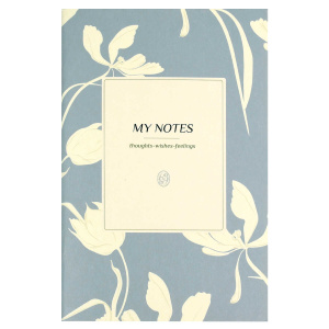 Блокнот 120х185мм 32л Цветы на голубом клетка