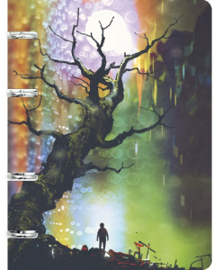 Тетрадь на кольцах А5 100л клетка Под луной