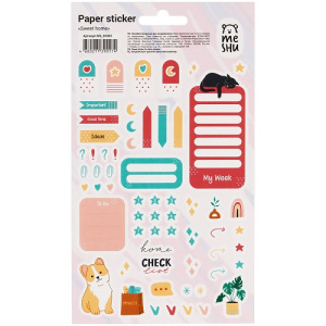 Наклейки бумажные для ежедневников MESHU Sweet home 12х21см