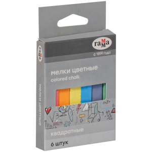 Мел цветной 6 шт мягкий Гамма