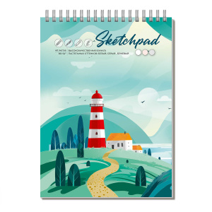 Скетчбук 145х210мм 40л 80г/м² Маяк