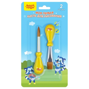 Набор кистей детских для рисования Мульти-Пульти Моя первая кисть 2шт синтетика