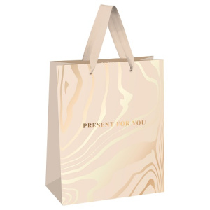 Пакет подарочный 18х23х10см MESHU Beige