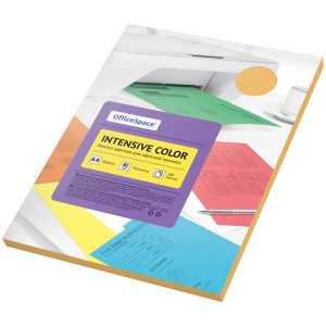 Бумага цветная А4 80г/м² 100л OfficeSpace Intensive Color оранжевый