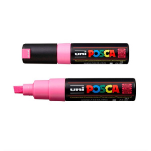 Маркер POSCA PC-8K флуоресцентно-розовый до 8.0мм скошенный наконечник