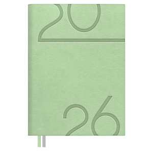 Ежедневник датированный 2026 А6+ 176л ESCALADA Лезеретто светло-зелёный Думай как милиордер