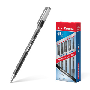 Ручка гелевая 0,5 мм черные чернила ErichKrause G-Ice Stick Original