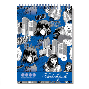 Скетчбук А5 140х200мм 60л 100г/м Аниме