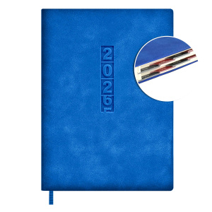 Ежедневник датированный 2026 А5 176л ESCALADA Тиволи глосс черный Думай как миллиардер 