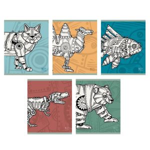 Тетрадь 48л клетка ZOO Роботы