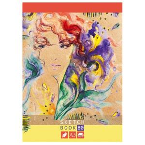 Скетчбук А5 80л переплёт твёрдый "Belle"