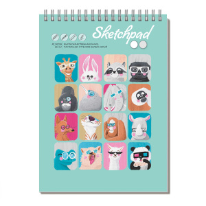 Скетчбук А4 40л 80г/м² Мордашки