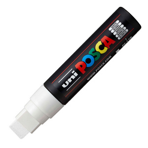 Маркер POSCA PC-17K белый 15мм скошенный наконечник 