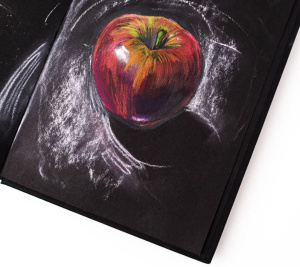 Бумага черная 150г/м А4  для сухих техник GrafArt black Малевичъ