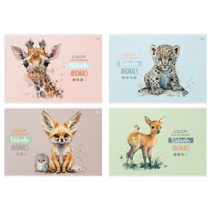 Альбом для рисования 8л А4 на скрепке BG Animals