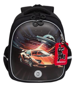 Рюкзак школьный (RAz-587-8/1 черный - терракотовый)