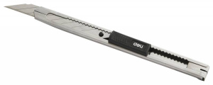 Нож канцелярский 9мм Deli E2034 усиленный профессиональный с фиксатором