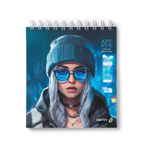 Скетчбук 166х175мм блок белый 120г