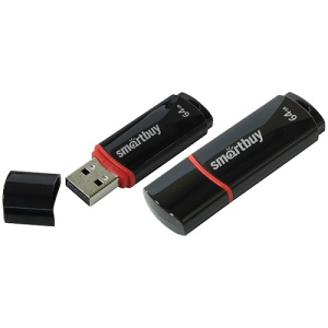 Флеш носитель 64Gb Smart Buy Crown черный