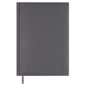 Ежедневник датированный 2026 А5 176л ESCALADA Наппа серый