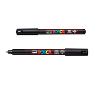 Маркер POSCA PC-1MR чёрный 0.7 мм игольчатый наконечник