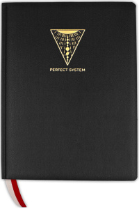 Записная книжка А4 в клетку PERFECT SYSTEM black твердая обложка черный Charme