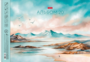 Альбом А3 20л 220гр на спирали жесткая подложка Дыхание природы