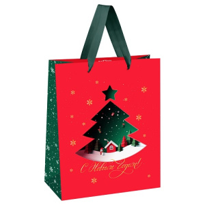 Пакет подарочный 26х32х12см MESHU Christmas magic