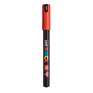 Маркер POSCA PC-1MR, красный 0,7мм игольчатый наконечник