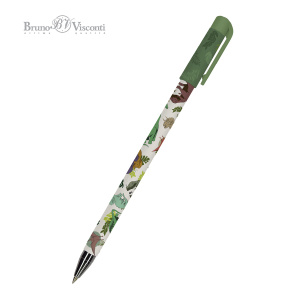 Ручка шариковая 0,5 мм синие чернила BrunoVisconti HAPPYWRITE Динозавры