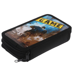 Пенал 2 отделения Hatber Gamer zone с таблицей умножения