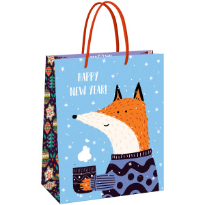 Пакет подарочный 26*32*12см MESHU Hygge fox