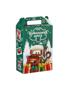 Коробка подарочная Новогодняя почта Тачки 20×33×10см 
