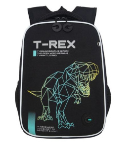 Рюкзак школьный (RAw-595-1/2 чёрный - бирюза)