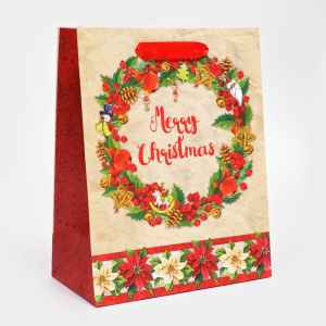 Подарочный пакет ламинированный 18×23×10см Венок