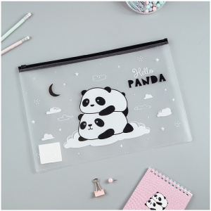 Папка на молнии А4 MeShu Hello Panda 150мкм