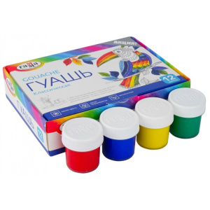 Гуашь 12 цветов 20мл Классическая Гамма