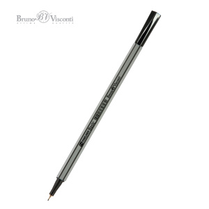 Ручкa капиллярная 0,4 мм черные чернила Bruno Visconti Basic FINELINER